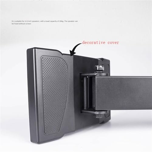 Soportes para Altavoces de Pared Negros con Brazo Alargado de Metal 5
