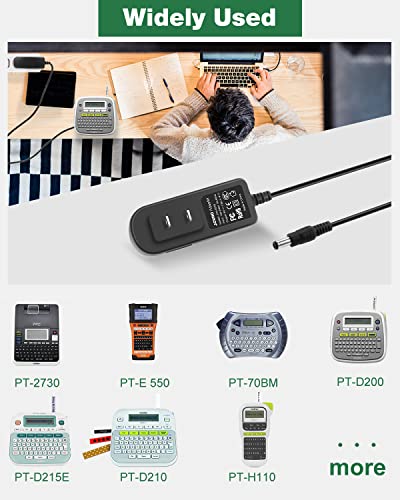 9V Ac Dc Adapter For Brother P-Touch Pt-D210 Ptd210 Pt-D200 Ptd200 Pt-D215E Pt-D200Vp Pth110 Pt70Bm Label Maker Replacing Batteries For Brother Ad-24 Ad-24Es Ad-20 Ad-30 Ad-60, Jovno 1.6A Power Supply #TOP4