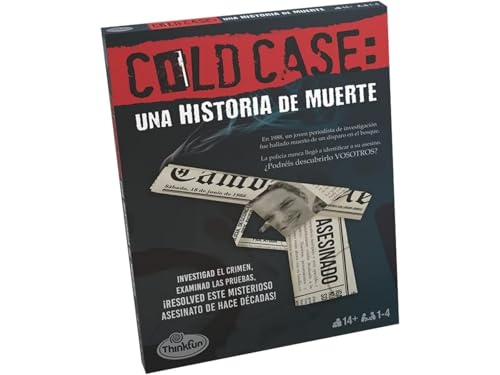 ThinkFun Cold Case 1: Brettspiele für Erwachsene, Escape Room, Polizeifälle, Tötung für Anfänger, spanische Version
