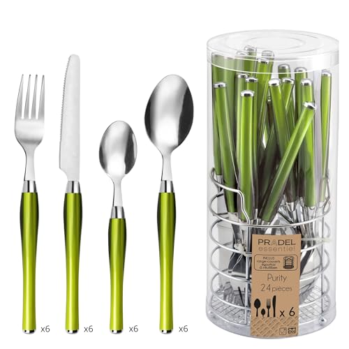 Amefa Purity - Cesto filo 24 pezzi, colore: Verde