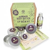 DIY Vegan Beauty Gift Kit – Make Your Own Lip Balm & Body Butter | Creative Gift for Girls & Teens | Natural Skincare Craft Set with Recipe Cards & Video Guide by Me Time Therapies