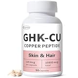 GHK-Cu Peptide Supplement, for Skin & Hair, GHK Copper Peptide Capsules, Easy to Take, Precisely Dosed – 90 Vegan Capsules