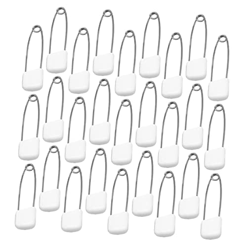 Beatifufu 100Pcs Plastic Head Safety Pins Diaper Pins for Cloth Diapers Bibs and Crafts Versatile Secure Fasteners for Blankets and Quilts