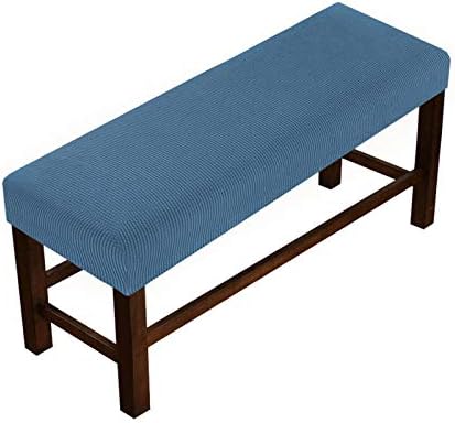 Elastic Chair Cover, Soft Stretch Upholstered Bench Slipcover, Full Protect Stretch Dining Bench Covers, Removable Washable Bench Seat Furniture Protector for Living Room and Kitchen (Wine Red,size:S)