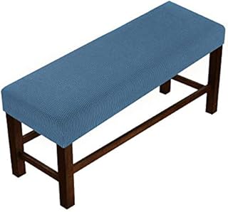 Elastic Chair Cover, Soft Stretch Upholstered Bench Slipcover, Full Protect Stretch Dining Bench Covers, Removable Washable Bench Seat Furniture Protector for Living Room and Kitchen (Wine Red,size:S)