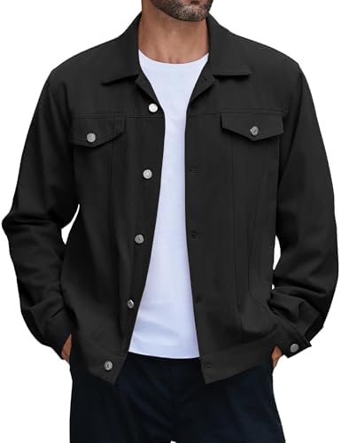 COOFANDY Men's Cotton Denim Jacket Lightweight Trucker Jackets