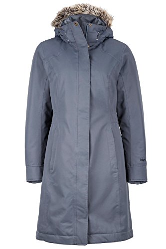 Marmot Women's Chelsea Waterproof Down Rain Coat, Fill Power 700, Steel Onyx, Large