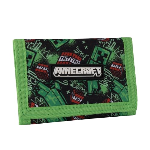 Minecraft TNT Kinder Green Tri-Fold Wallet