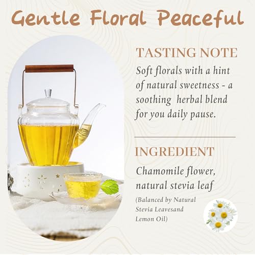 Image of Johou Chamomile Herbal Tea Pods, Specially Ground Pure herb, Full-Flavor, Compatible with All K-Cup Brewers & Keurig 2.0, 24 pods, Caffeine Free Sleep time Tea, Made in Taiwan