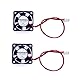 JZK 2PCS 30x30x10mm 2pin DC 12V leiser Mini Lüfter mit Kabeln 3010 kleiner leiser Lüfter 30mm 3cm Miniatur-bürstenloser DC-Lüfter 12V 3D Drucker-Lüfter mit Kabel, Kühlkörper-Lüfter