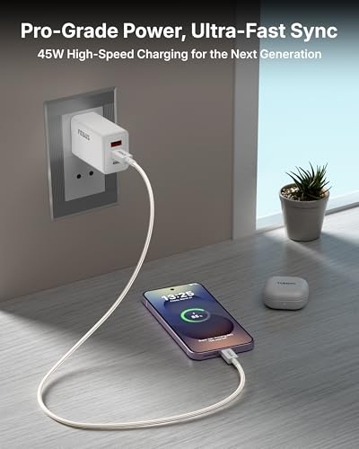Image of FEDUS ZETTA-X8I 45W Type C to Type C Cable 1M, 5A PD PPS Super Fast Charging 2.0 Original for Samsung Galaxy S26 /S25 /S24 Ultra, iPhone 17 /16 /15 Pro, MacBook M4, 480Mbps Android Auto Data Sync Cord