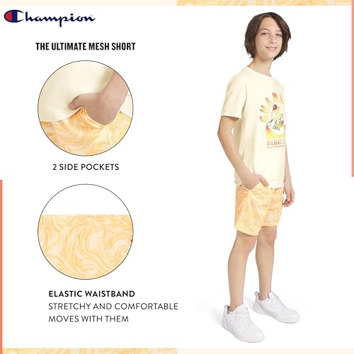 Image of Champion Boys 2 Piece Short Sleeve Shirt and Mesh Shorts Sets