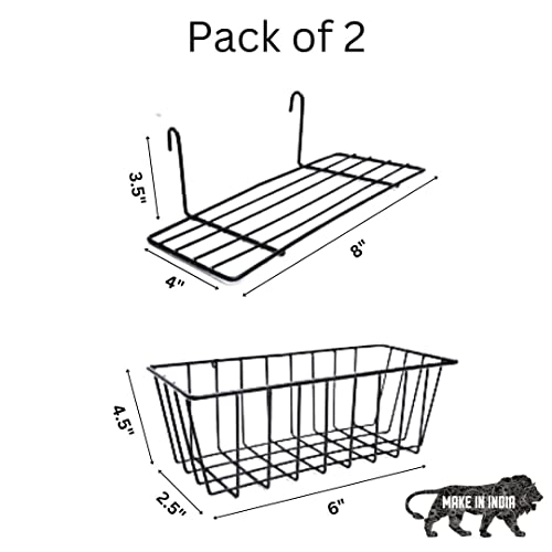 Image of Steel Photo Collage Basket & Tray (BLACK, 01- BASKET, 01-TRAY)