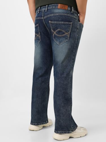 Image of Urbano Plus Men's Washed Bootcut Jeans Stretchable