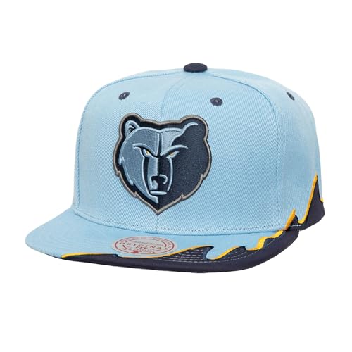 Mitchell & Ness Gorra Snapback de la NBA Rising Tide Memphis Grizzlies, azul, Talla única