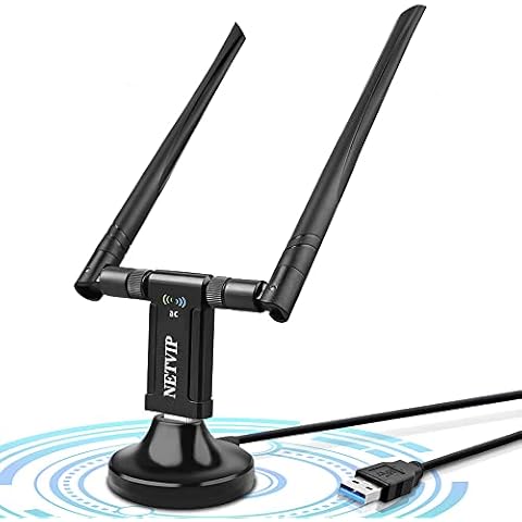 WiFi Dongle, 1200Mbps USB Wi-Fi Adapter Dual Band 5GHz for PC Desktop Laptop, Wireless Adapter with USB 3.0 Cradle and 65cm Extension Cable, Support Windows 10/8/7/Vista/XP, Mac Os X 10.6-10.15 Cover