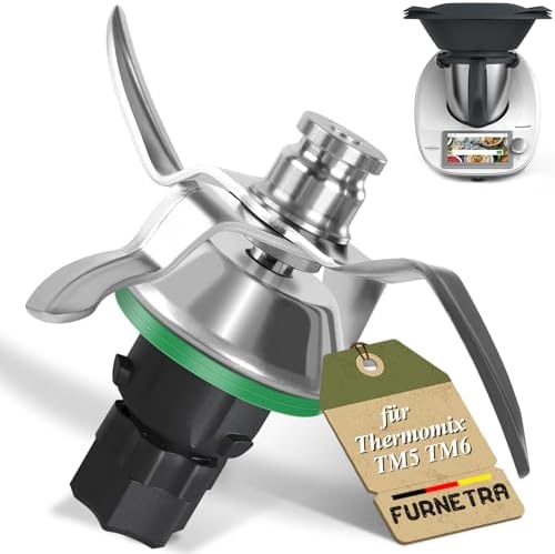 Messer für Vorwerk Thermomix TM5/TM6 - Mixmesser aus Edelstahl mit Dichtring, Zubehör & Ersatzteile für Vorwerk Küchenmaschine