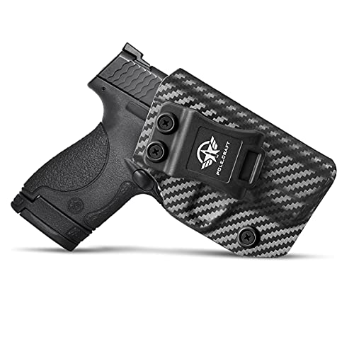 M&P Shield 9mm Holster, Carbon Fiber Kydex Holster IWB for Smith & Wesson M&P Shield 9mm .40 3.1' Barrel S&W Pistol Case - Inside Waistband Holster M&P Shield 9mm 40 Accessories - Right