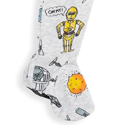 Star Wars Darth Vader C-3Po R2-D2 Infant Baby Boys 2 Pack Zip Up Sleep N' Play Coveralls Charcoal/Gray 12 Months #TOP6