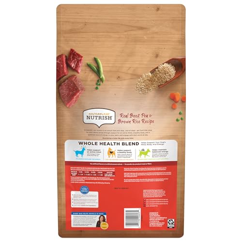 Rachael Ray Nutrish Premium Natural Dry Dog Food, Real Beef & Brown Rice Recipe, 6 Pounds, Pack of 1