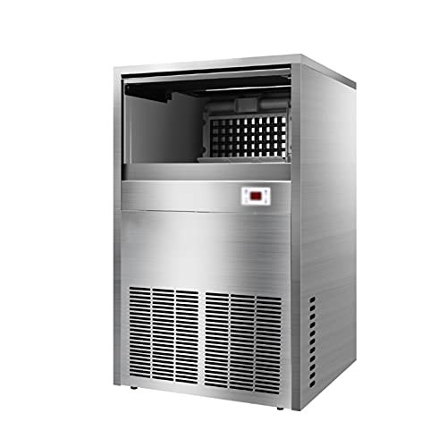 Kommerzieller Eiswürfelbereiter Edelstahl Quadratische Eiswürfelmaschine 38 kg in 24 Stunden mit 21 kg…