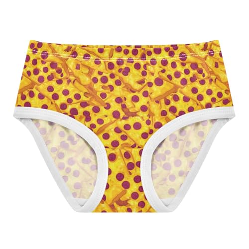 Joisal Fancy Toddlers Underwear Floral 2t Cotton Panties Little Girl Yellow Pizza Cheese Slices Kids Briefs Undies