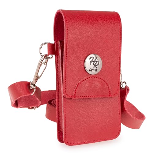Bolsa pequena Lateral Carteira Feminina Porta Celular Cartão 100% couro Legítimo C/fecho de imã (VERMELHO)