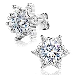 18K White Gold Plated 925 silver D color