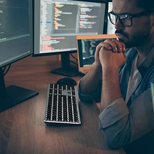 Seenda Keyboard for Mac OS, Backlit Wireless Rechargeable Full size Slim Keyboard Compatible with Apple iMac, MacBook Pro/Air, Mac Pro, Mac Mini, UK Mac Layout - Black and Grey