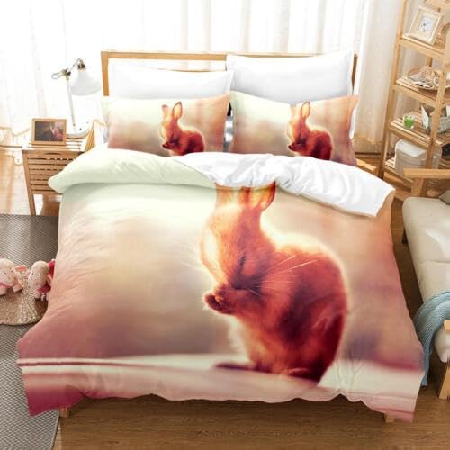 Housse de Couette Lapin Beige pour Transformer Votre Chambre en Cocon