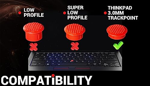 Image of 3PCS 3.0mm Trackpoint Cap Red (3 pcs /lot) for Lenovo Thinkpad X1 Carbon Gen 7,8,9,10,11,12 |X1 Yoga Gen 4,5,6,7,8 |X13 Gen 2,3,4|X13s G1|X1 Extreme Gen 4,5|Check Compatibility on Description Section