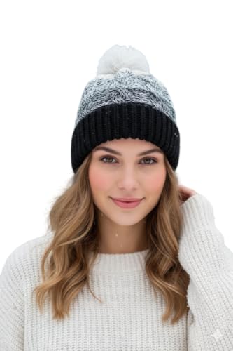 Bonnet tricoté imperméable femme bonnet chaud doublé thermique doux