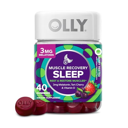 image for OLLY Muscle Recovery Sleep Gummies, Sleep and Sore Muscle Support, 3mg
