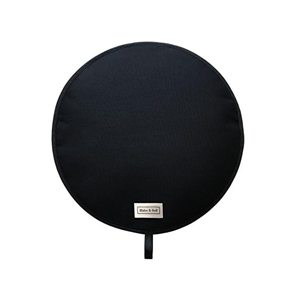 Blake & Bull Hob cover designed for use with Aga range cookers - 'All black' design. 100% Cotton with Steam-Block Barrier Insulation. Includes Hanging Loop. Made in the UK.