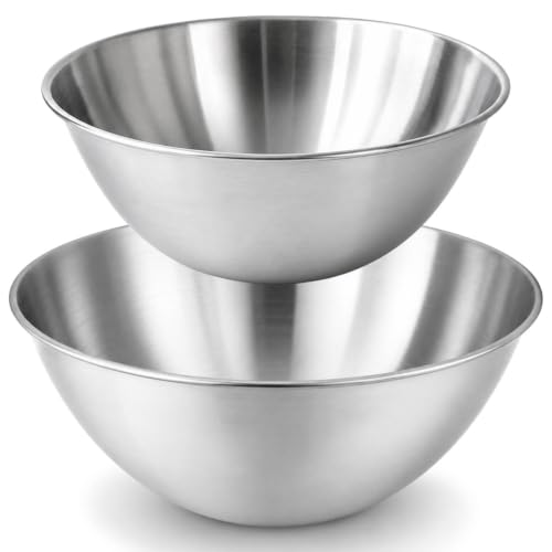 com-four® 3-czesciowy zestaw misek ze stali nierdzewnej, sztaplowane miski