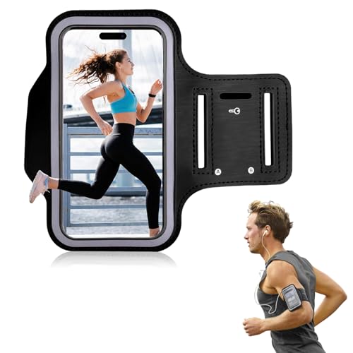 Xinlon 2PCS Brazalete Movil Running Universal, Brazalete para Smartphone, Brazalete Móvil Deportivo Ajustable con Banda Reflectante, Compatible con Teléfono De hasta 6,5 Pulgadas para Correr Gimnasio