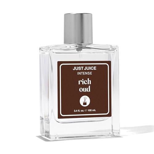 Just Juice Rich Oud Intense - Perfume for Men and Women - Soft Wood and Oud Perfume with Bergamot, Cedarwood and Amber Notes - 3.4 oz