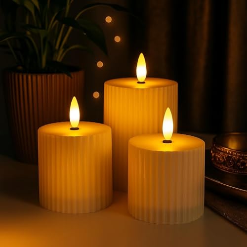 Image of SATYAM KRAFT 6 Set (18 Pcs) LED Tea Light Candles | Flameless, Smokeless, Unscented | for Gifting, Home Decor, Room Decoration Lights, Balcony & Festival, Wedding Decoration Items (6 Set)