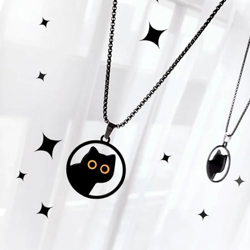 Cat Necklaces for Teen Girls & Boys(Black) - Fun Valentines Gifts for Cat Lovers - Cute Jewelry for Women - Goth Accessories - Whimsigoth Idea2