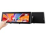 Prechen 16.2'' 2K QHD IPS 2608×720 Touchscreen Secondary Monitor, IPS Stretched Bar LCD Travel Touch Display HDMI USBC, Portable Touch Screen for Laptop Computer Windows Aida64 GPU CPU RAM Monitoring