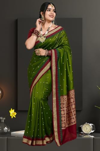 Image of NEW COLLECTION Women's Odisha Handloom Sambalpuri Pata Saree Temple Border Pasapalli Bomkai Buti Boyanika Design Saree Banarasi Soft Papa Silk Simple Ethnic Orissa Sari with Blouse Piece