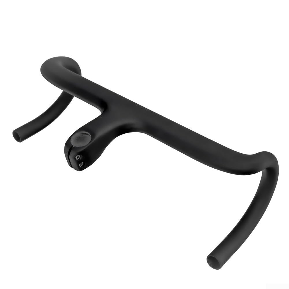 Honseadek Rennradlenker aus Karbonfaser, T800 für Aero-Drop-Bar mit integrierter Computerhalterung für Garmin für Bryton für Cateye, ergonomische 400 mm, 420 mm Optionen (80 x 400 mm)