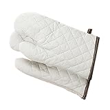 Ipetboom 2 Stück Ofenhandschuhe Baumwolle Hitzebeständig Rutsch Backofenhandschuhe Mittelgroß für Kochen Backen Grillen Waschbar und Praktisch für Küchen und Grillgebrauch