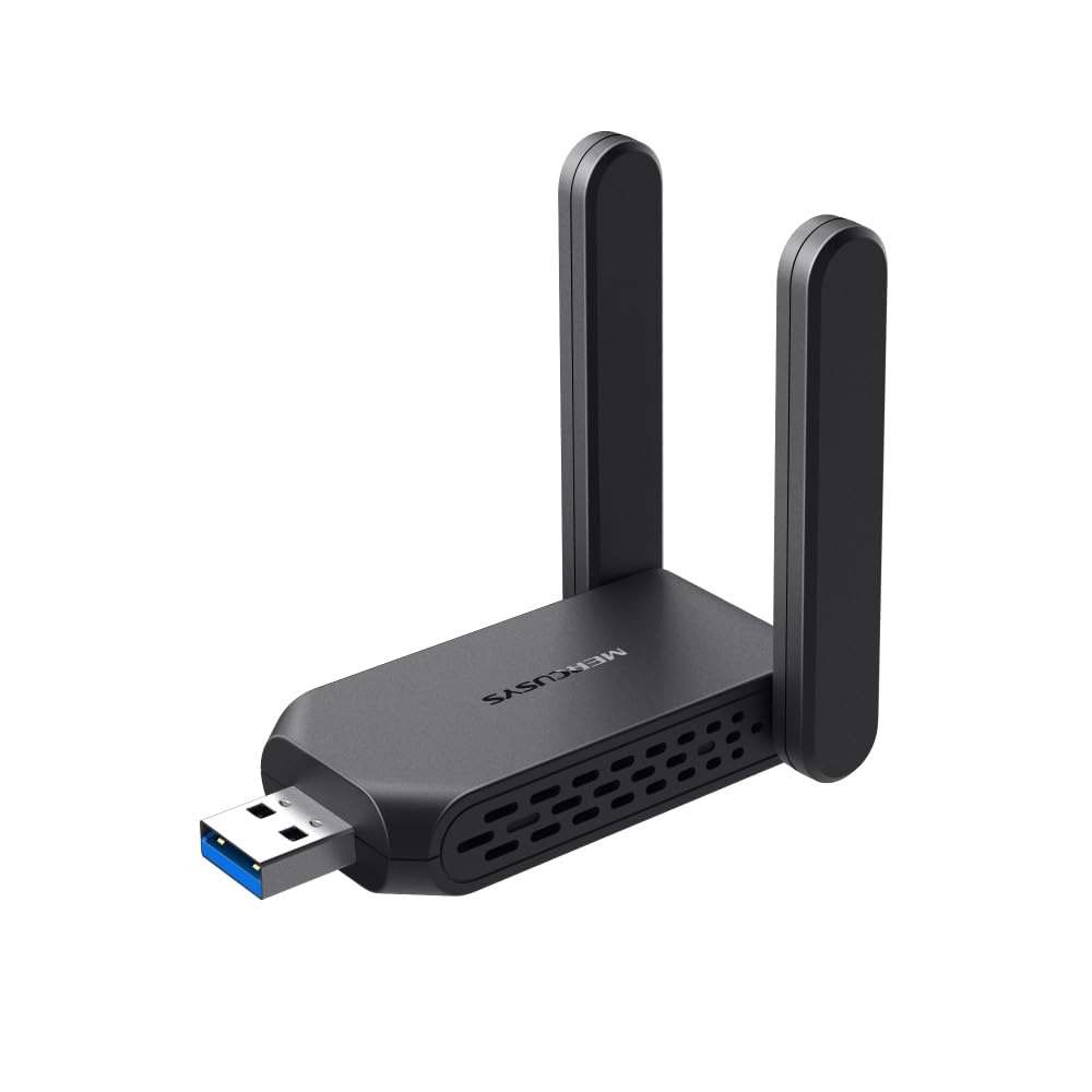 Mercusys MA32H, AC1300 Mbps, Çift Bant, USB 3.0, Yüksek Çekim Güçlü Wi-Fi 5 USB Adaptör