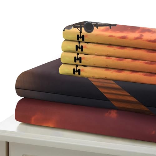 Housse de couette avion hypoallergique et respirante avec fermeture éclair pour lit enfant