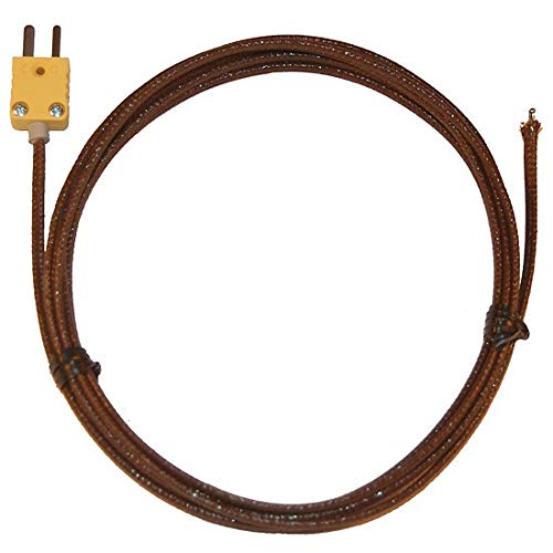 Oakton WD-08467-24 Fiberglass-Insulated Flexible Wire Thermocouple Probe, Type K, -418 Degree F to 1300 Degree F Temperature Range