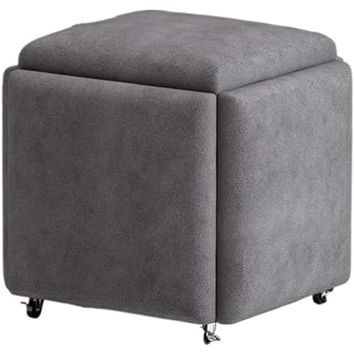 Tabouret de canapé cube empilable à roulettes pour salon - 2