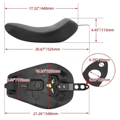 Asiento individual moto ergonómico Sportster XL 1200 883 Forty Eight 7