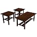 Signature Design by Ashley Lewis 3 Piece Ocassional Table Set, Includes Coffee & 2 End Tables, Brown