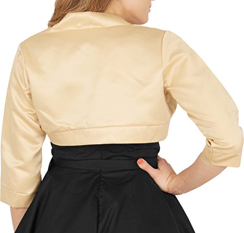 BlackButterfly Satin Bolero Shrug - Half Sleeve3